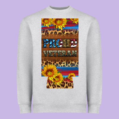 Proud Veteran 12 Oz Slim Can Cooler Heavyweight Sweatshirt Designed By Artiststas