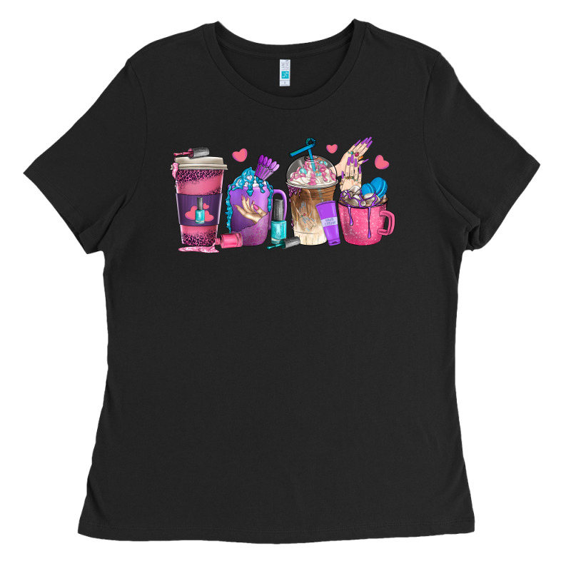 Nail Hustler Coffee Cups Ladies Tee by texasbilliewilder | Teevron