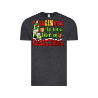 Vintage Black beginning to look like a christmas with gin and gifts Vintage Tee - AdoDesignShop
