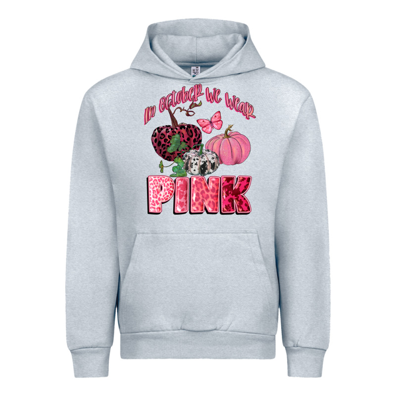 In October We Wear Pink Urban Hoodie by CowGirlArtShop | Teevron