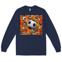 Navy soccer aztec glitter tumbler Long Sleeve Tee - Jasminsmagicworld
