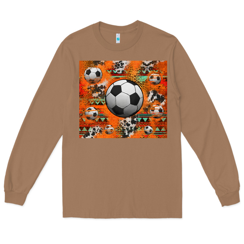 Soccer Aztec Glitter Tumbler Long Sleeve Tee by Jasminsmagicworld | Teevron