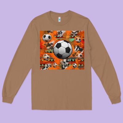 Soccer Aztec Glitter Tumbler Long Sleeve Tee Designed By Jasminsmagicworld