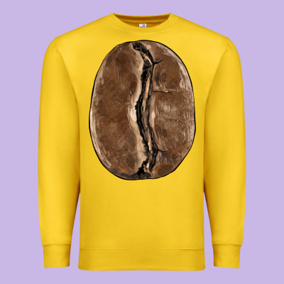 Coffee Bean Premium Sweatshirt Designed By Barkaloodesign