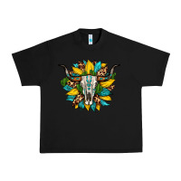 Black bull skull gemstone cactus leopard sunflower Urban Heavy Tee - Artiststas