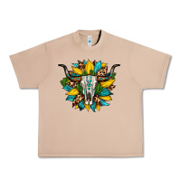 Burro bull skull gemstone cactus leopard sunflower Urban Heavy Tee - Artiststas