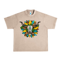 French Oak bull skull gemstone cactus leopard sunflower Urban Heavy Tee - Artiststas
