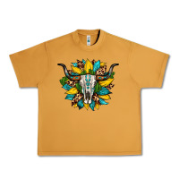 Peanut Butter bull skull gemstone cactus leopard sunflower Urban Heavy Tee - Artiststas