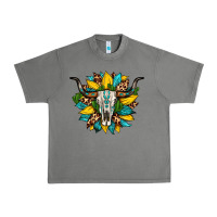 Tornado bull skull gemstone cactus leopard sunflower Urban Heavy Tee - Artiststas