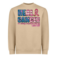 Heal Cancer With Cancer Ribbon Heavyweight Sweatshirt | Teevron