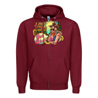 Burgundy i just smile and say god bless Zipper Hoodie - NancyCooperArtShop