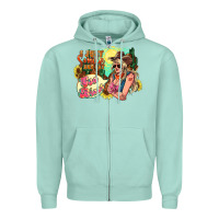 Seafoam i just smile and say god bless Zipper Hoodie - NancyCooperArtShop