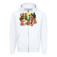 White i just smile and say god bless Zipper Hoodie - NancyCooperArtShop