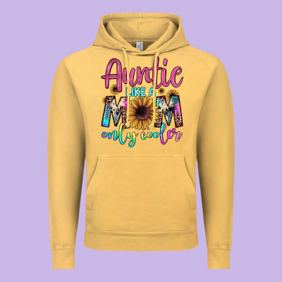 Auntie Like A Mom Vintage Hoodie Designed By Jahusdesignshop