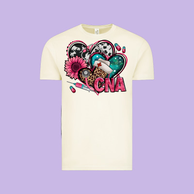 Certified Nursing Assistant Cna Hearts Vintage Tee Designed By Jasminsmagicworld