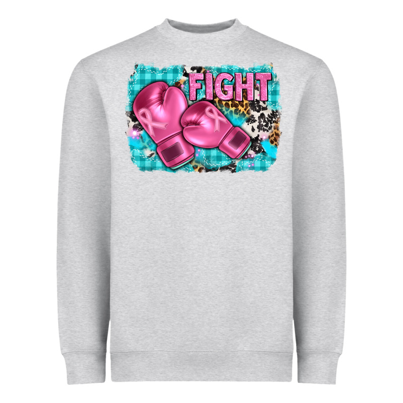 Fight With Boxing Gloves And Cancer Ribbon Heavyweight Sweatshirt by AdoDesignShop | Teevron