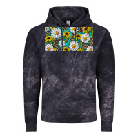 Cloud Black Sunflower And Daisy With Leopard Vintage Hoodie - RanaPortraitStore
