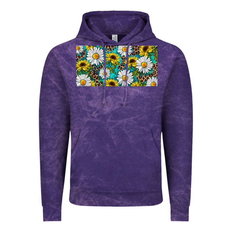 Sunflower And Daisy With Leopard Vintage Hoodie by RanaPortraitStore | Teevron