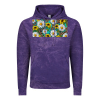 Cloud Purple Sunflower And Daisy With Leopard Vintage Hoodie - RanaPortraitStore