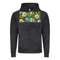Vintage Black Sunflower And Daisy With Leopard Vintage Hoodie - RanaPortraitStore