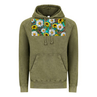 Vintage Olive Sunflower And Daisy With Leopard Vintage Hoodie - RanaPortraitStore