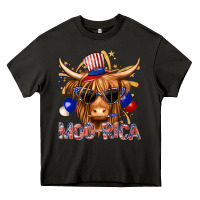 Asphalt moorica with cow billie wilder Heavy Core Tee - texasbilliewilder