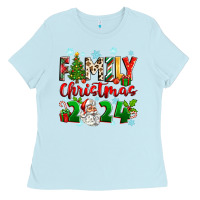 Baby Blue family christmas 2024 Ladies Tee - Zillion Design Studio