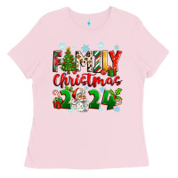 Bubblegum Pink family christmas 2024 Ladies Tee - Zillion Design Studio