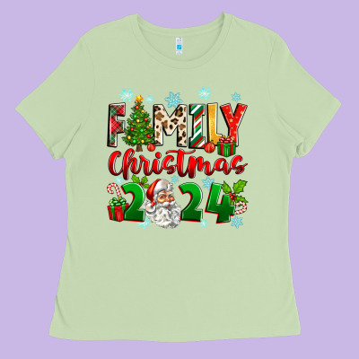 Family Christmas 2024 Ladies Tee Designed By Zillion Design Studio