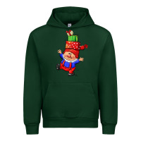 Forest Green cute christmas gnome Urban Hoodie - CowGirlArtShop