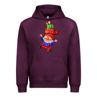 Mauve Wine cute christmas gnome Urban Hoodie - CowGirlArtShop