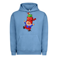 Pigment Pebble Blue cute christmas gnome Urban Hoodie - CowGirlArtShop