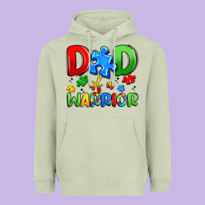 Dad Of A Warrior Heavyweight Hoodie Designed By Artiststas