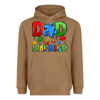 Toasted Coconut dad of a warrior Heavyweight Hoodie - Artiststas