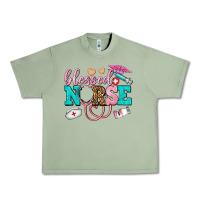 Oil Green blessed nurse Urban Heavy Tee - AdoDesignShop