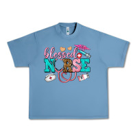 Pebble Blue blessed nurse Urban Heavy Tee - AdoDesignShop