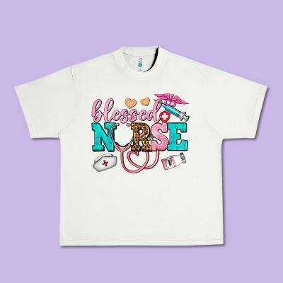 Blessed Nurse Urban Heavy Tee Designed By Adodesignshop