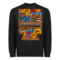 Black proud veteran  12 oz regular can cooler Heavyweight Sweatshirt - Artiststas