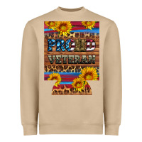 Mushroom proud veteran  12 oz regular can cooler Heavyweight Sweatshirt - Artiststas
