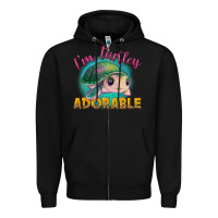 Black im turtley adorable Zipper Hoodie - NancyCooperArtShop