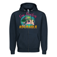 Navy im turtley adorable Zipper Hoodie - NancyCooperArtShop