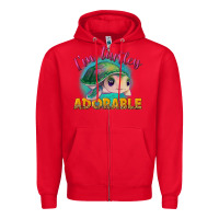 Red im turtley adorable Zipper Hoodie - NancyCooperArtShop
