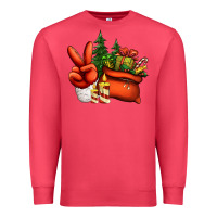 Cardinal christmas santa claus peace hand Premium Sweatshirt - Jasminsmagicworld
