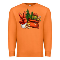 Carrot christmas santa claus peace hand Premium Sweatshirt - Jasminsmagicworld