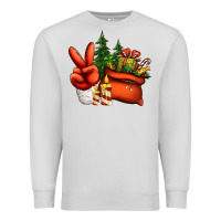 Dove Grey christmas santa claus peace hand Premium Sweatshirt - Jasminsmagicworld
