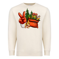 Sandshell christmas santa claus peace hand Premium Sweatshirt - Jasminsmagicworld