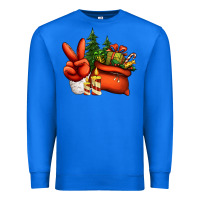True Royal christmas santa claus peace hand Premium Sweatshirt - Jasminsmagicworld