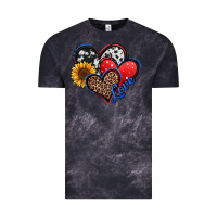 Cloud Black 4th of july american hearts Vintage Tee - Jasminsmagicworld