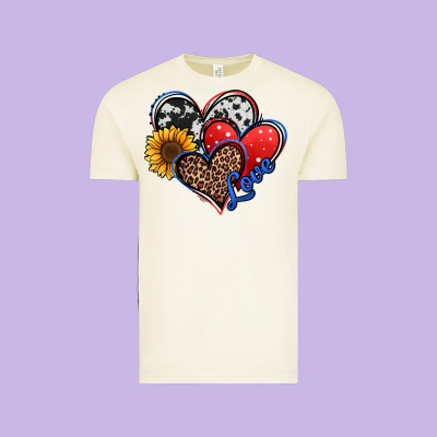 4th Of July American Hearts Vintage Tee Designed By Jasminsmagicworld
