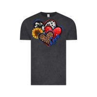 Vintage Black 4th of july american hearts Vintage Tee - Jasminsmagicworld